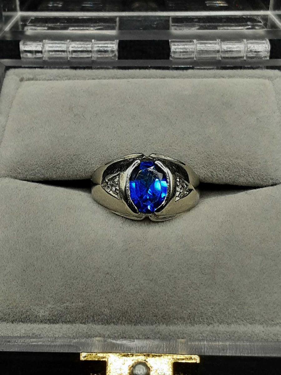 Blue Gem Stone Ring