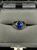 Blue Gem Stone Ring