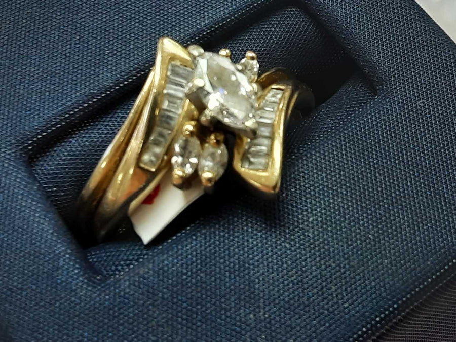 Ring - Wedding Set - Yellow Gold 14k (.585) 5.6 grams Size 20