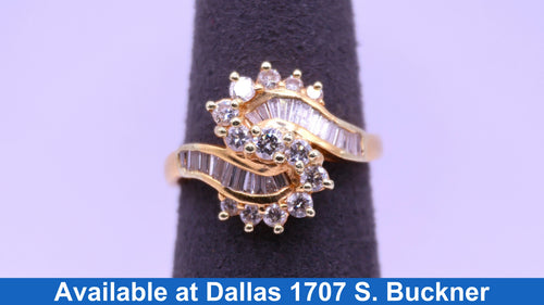 Women's Ring - Yellow Gold 18k (.750) 5.4 grams Size 8