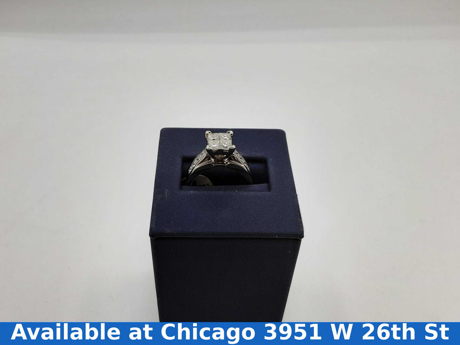 Ring - Engagement Set - White Gold 14k (.585) 6.1 grams Size 8.5