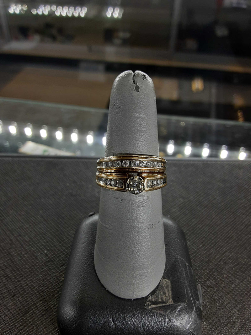 Engagement Set Yellow Gold 14k (.585) 7.7 grams Size 7