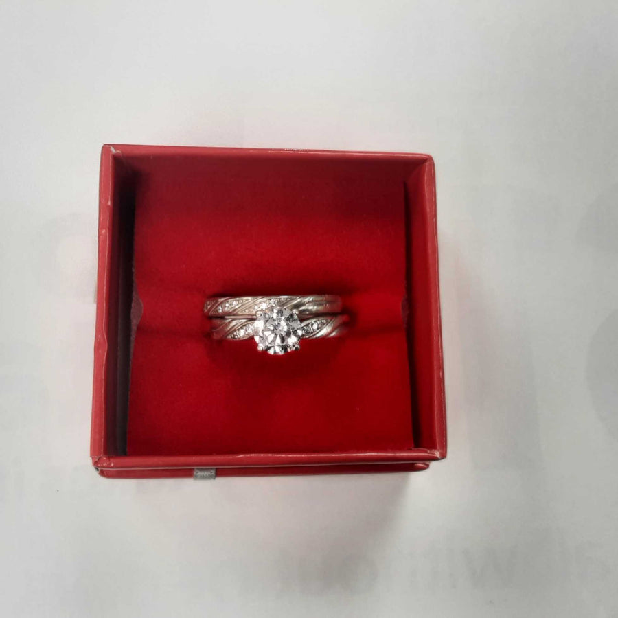 Ring - Engagement Set - Silver 6.3 grams Size 7