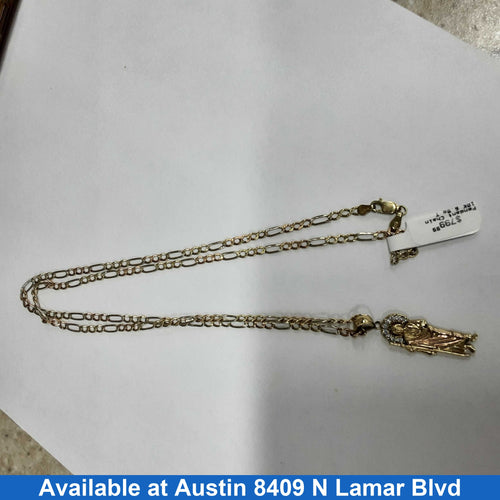 Chain - Tricolor Gold 10k (.417) 6.9 grams 22 inch