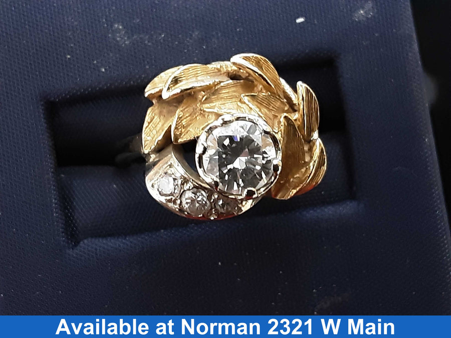 Women's Ring - Yellow Gold 14k (.585) 4.9 grams Size 20