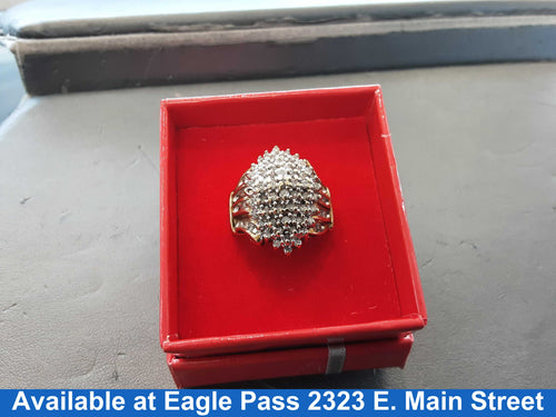 Women's Ring - Yellow Gold 10k (.417) 5.8 grams Size 7.5