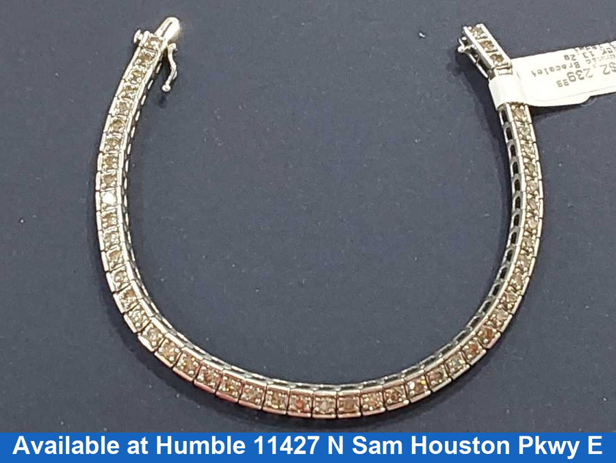 Tennis Bracelet - White Gold 10k (.417) 13.2 grams 7 inch