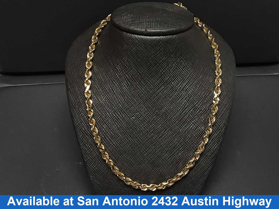 Rope Chain - Yellow Gold 10k (.417) 27.6 grams 17 inch