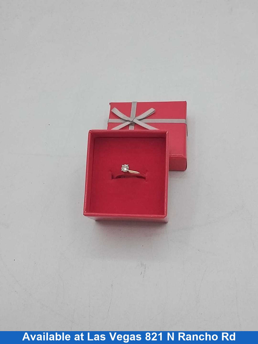 Women's Ring - Solitaire - Yellow Gold 14k (.585) 2.6 grams Size 20