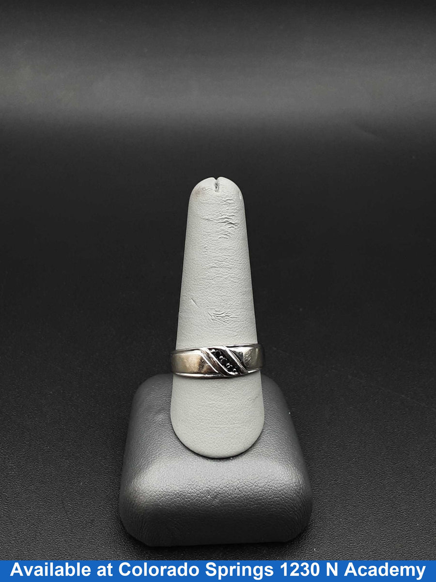 Ring - Wedding Band - White Gold 10k (.417) 3.5 grams Size 8.5