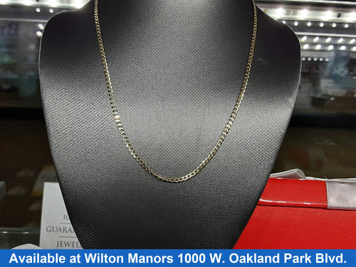 Cuban Link Chain - Yellow Gold 14k (.585) 2.4 grams 19 inch