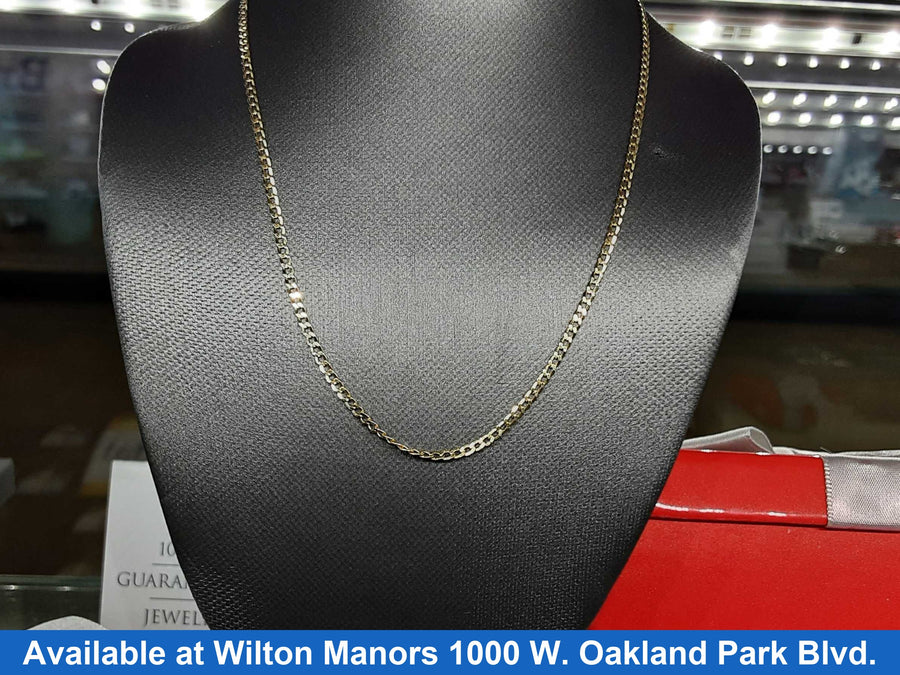 Cuban Link Chain - Yellow Gold 14k (.585) 2.4 grams 19 inch