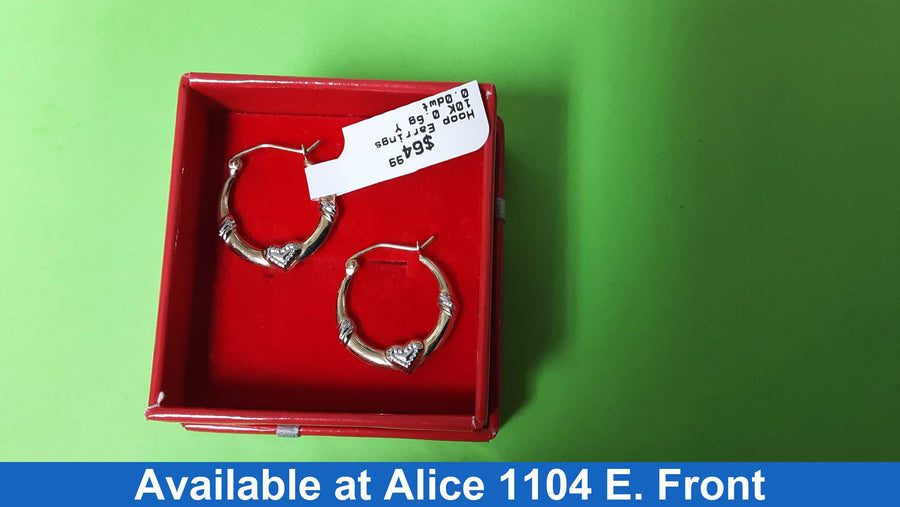 Hoop Earrings - Yellow Gold 10k (.417) 0.6 grams