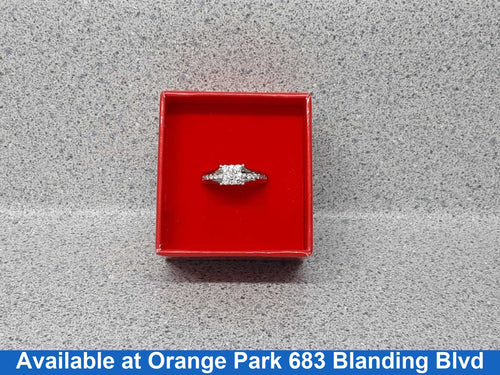 Ring - Engagement Set - White Gold 14k (.585) 4 Grams Size 6
