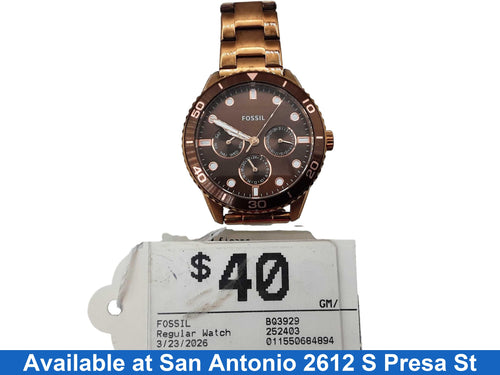 Fossil Bq3929 Gold Regular Watch