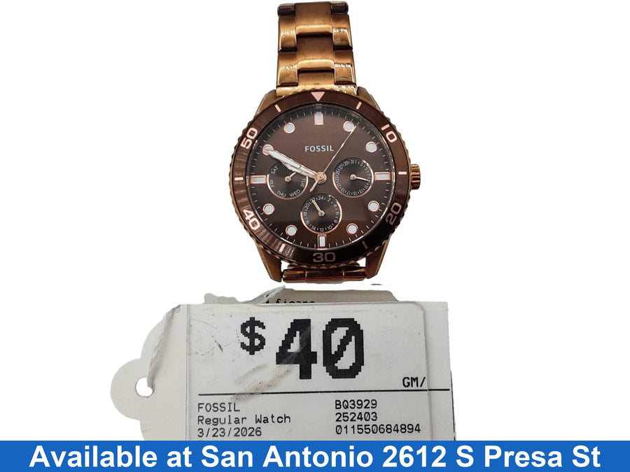 Fossil Bq3929 Gold Regular Watch
