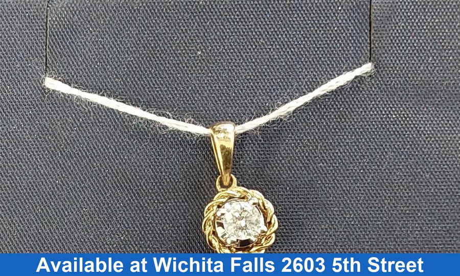 Diamond Pendant - Yellow Gold 10k (.417) 0.7 grams