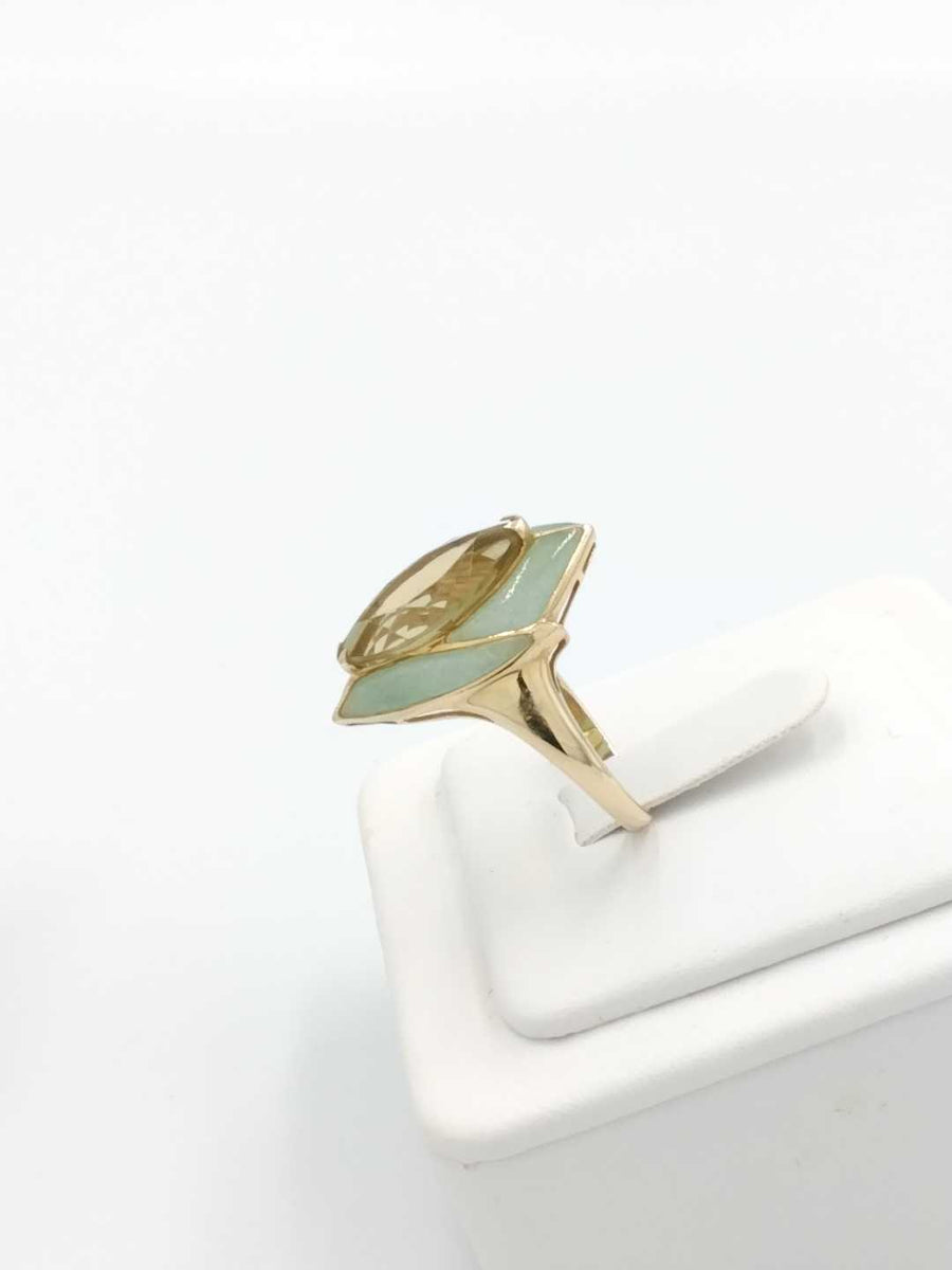Women's Ring - Yellow Gold 14k (.585) 3.7 grams Size 10.5