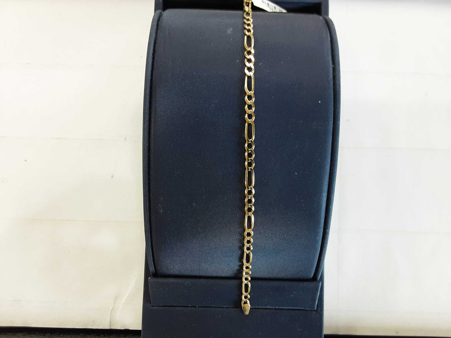 Figaro Bracelet - Yellow Gold 14k (.585) 4.5 grams 7 inch