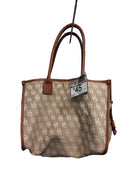 Dooney & Bourke Signature Side Drawstring Tote Beige / Tan Purse / Handbag