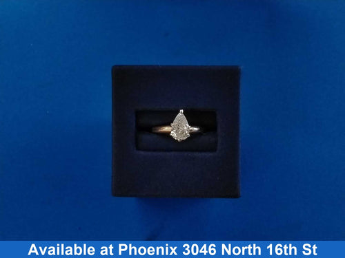 Women's Ring - Solitaire - Yellow Gold 14k (.585) 1.9 grams Size 7
