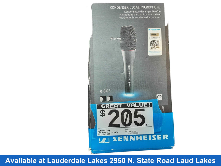 Sennheiser E865 Black Cordless Microphone