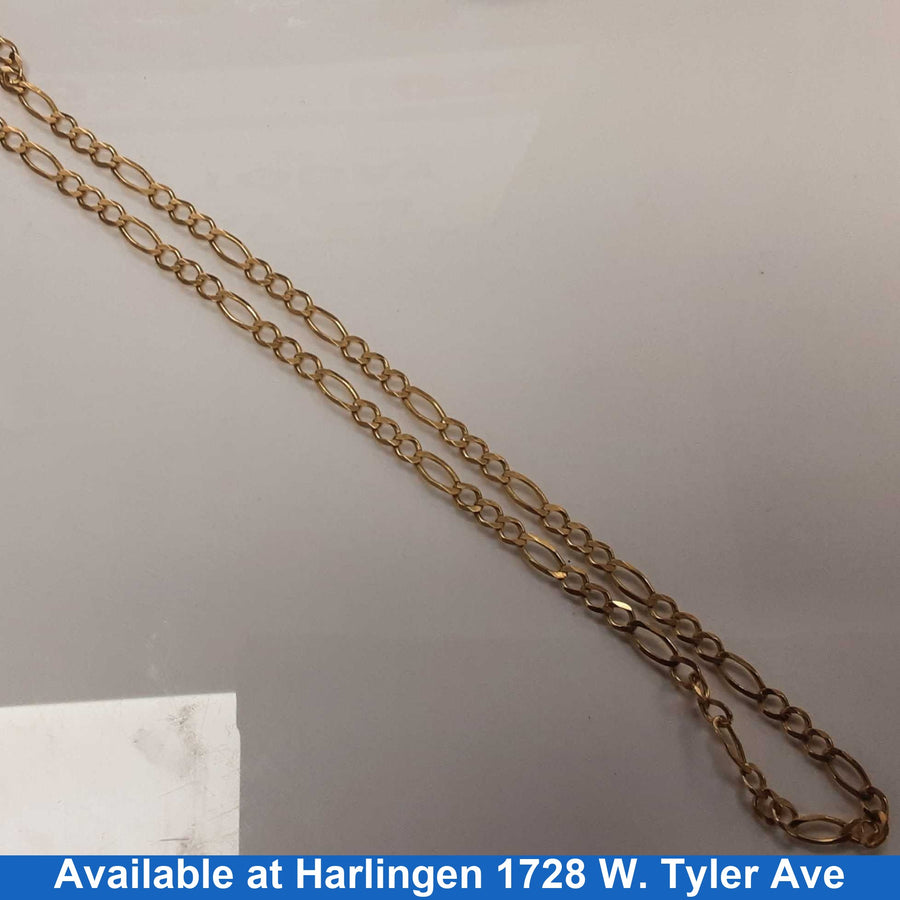 Figaro Chain - Yellow Gold 10k (.417) 17.5 grams 24 inch