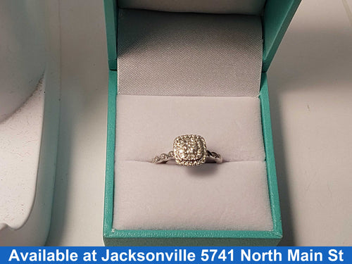Ring - Engagement Set - White Gold 10k (.417) 2.2 grams Size 5.5