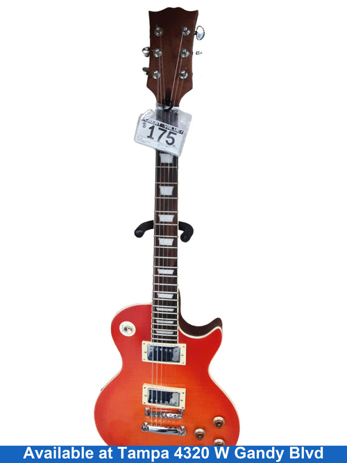 No Mfg Les Paul Look Alike Orange Electric Classic Guitar