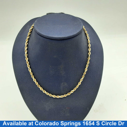 Rope Chain - Yellow Gold 14k (.585) 13.5 grams 15 inch