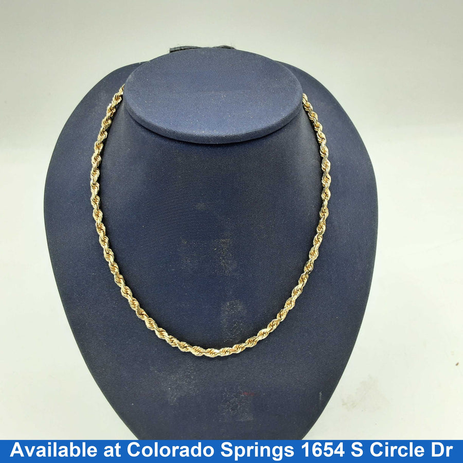 Rope Chain - Yellow Gold 14k (.585) 13.5 grams 15 inch