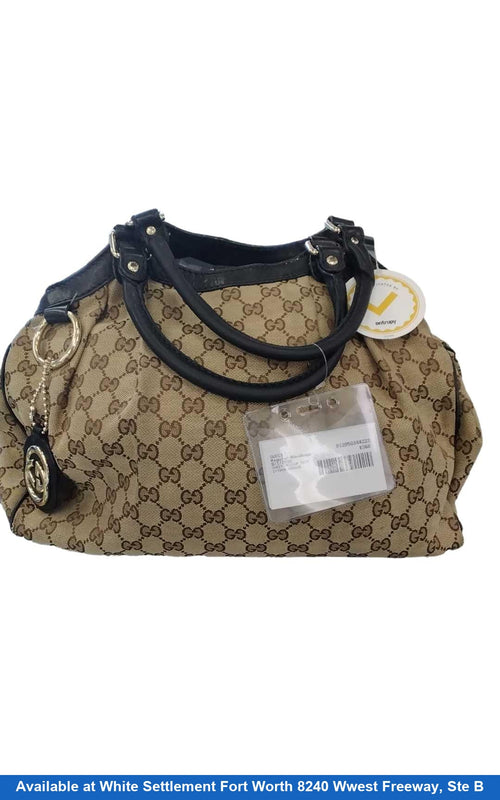 Gucci Sukey Medium Tote Bag Beige / Tan Purse / Handbag