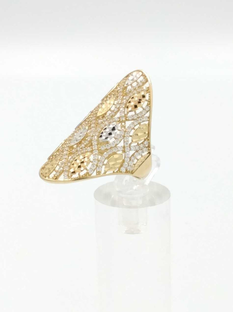 Women's Ring - Yellow Gold 14k (.585) 5.4 grams Size 8.5