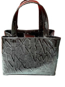 Armani Exchange Armani Exchange Glossy Black Patent Tote Bag Black Purse / Handbag