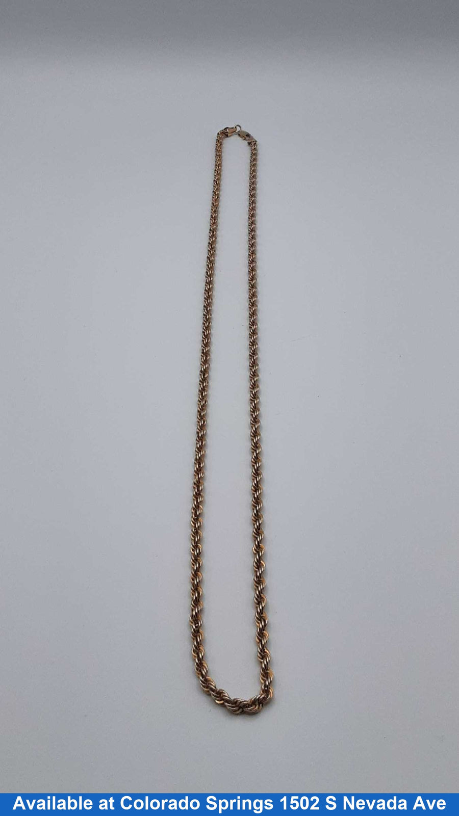 Rope Chain - Yellow Gold 10k (.417) 11.3 grams 26 inch