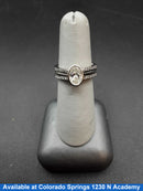 Ring - Engagement Set - White Gold 14k (.585) 6.6 grams Size 6.5