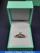 Women's Ring - Solitaire - White Gold 14k (.585) 2.7 grams Size 6.5