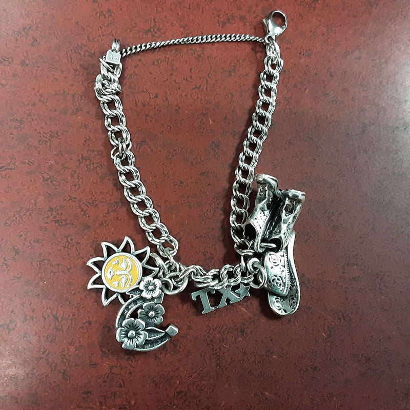 Charm Bracelet Silver 24.1 grams 7 inch