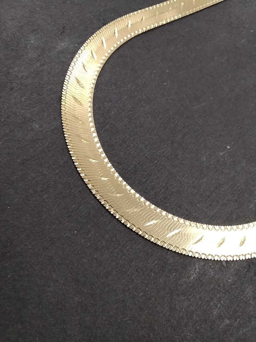 Herringbone Chain - Yellow Gold 10k (.417) 21.1 grams 24 inch
