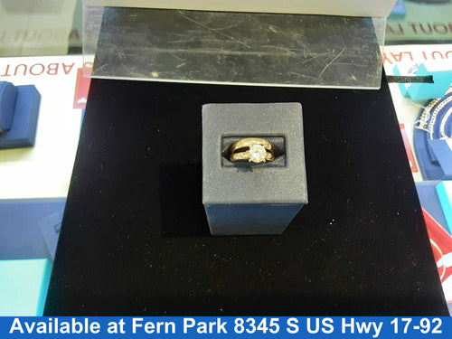 Ring - Engagement Set - Yellow Gold 18k (.750) 4.9 grams Size 5