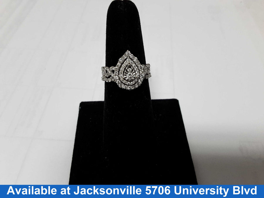 Ring - Engagement Set - White Gold 14k (.585) 5.1 grams Size 7
