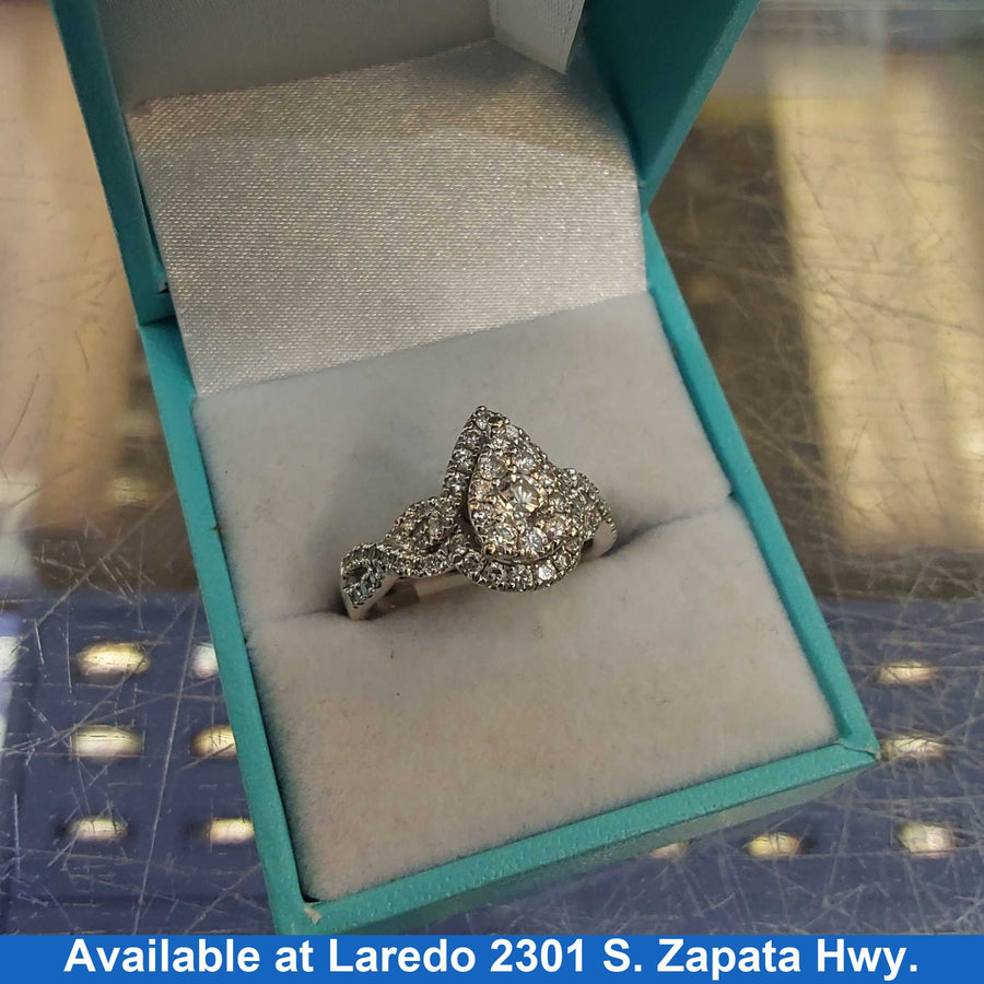 Ring - Engagement Set - White Gold 14k (.585) 5.8 grams Size 8