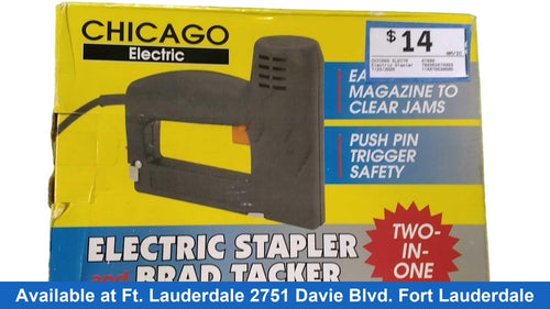 Chicago Electric 47499 Black Corded Stapler