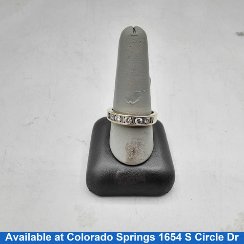 Ring - Wedding Band - White Gold 14k (.585) 7.3 grams Size 8