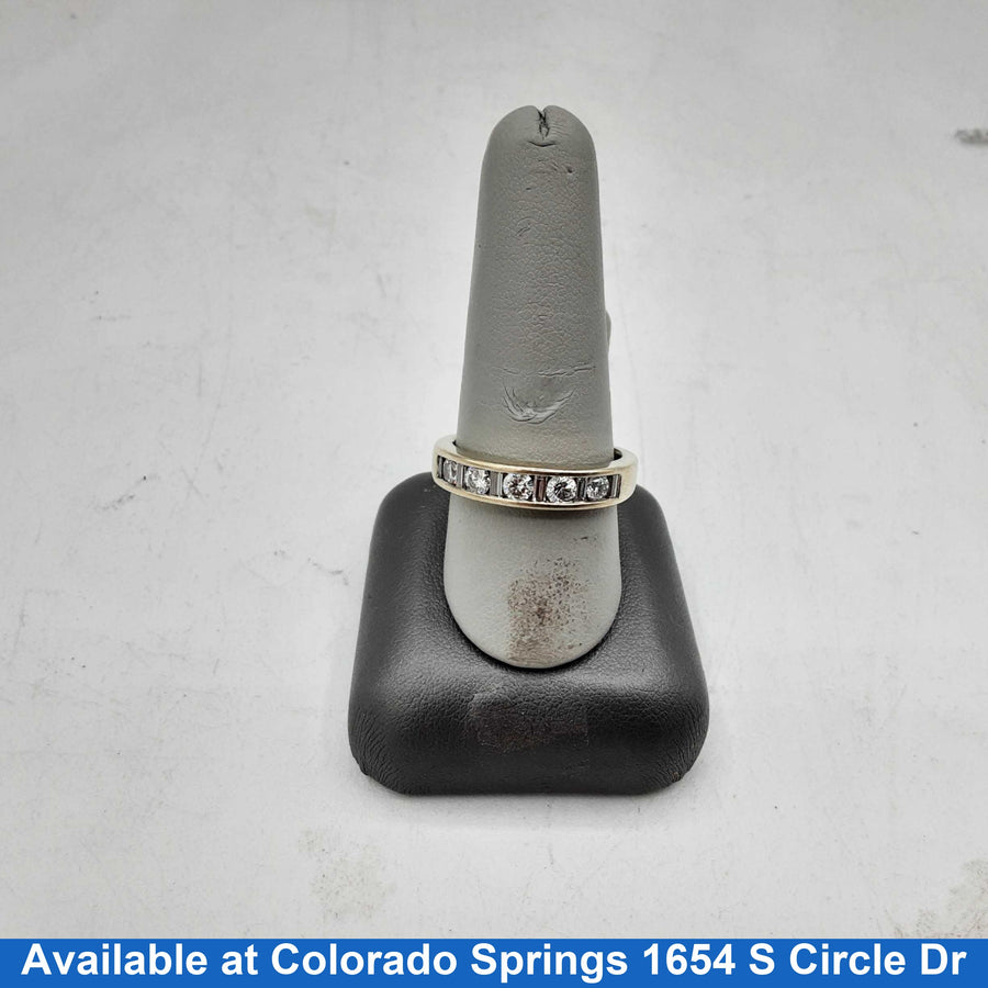 Ring - Wedding Band - White Gold 14k (.585) 7.3 grams Size 8