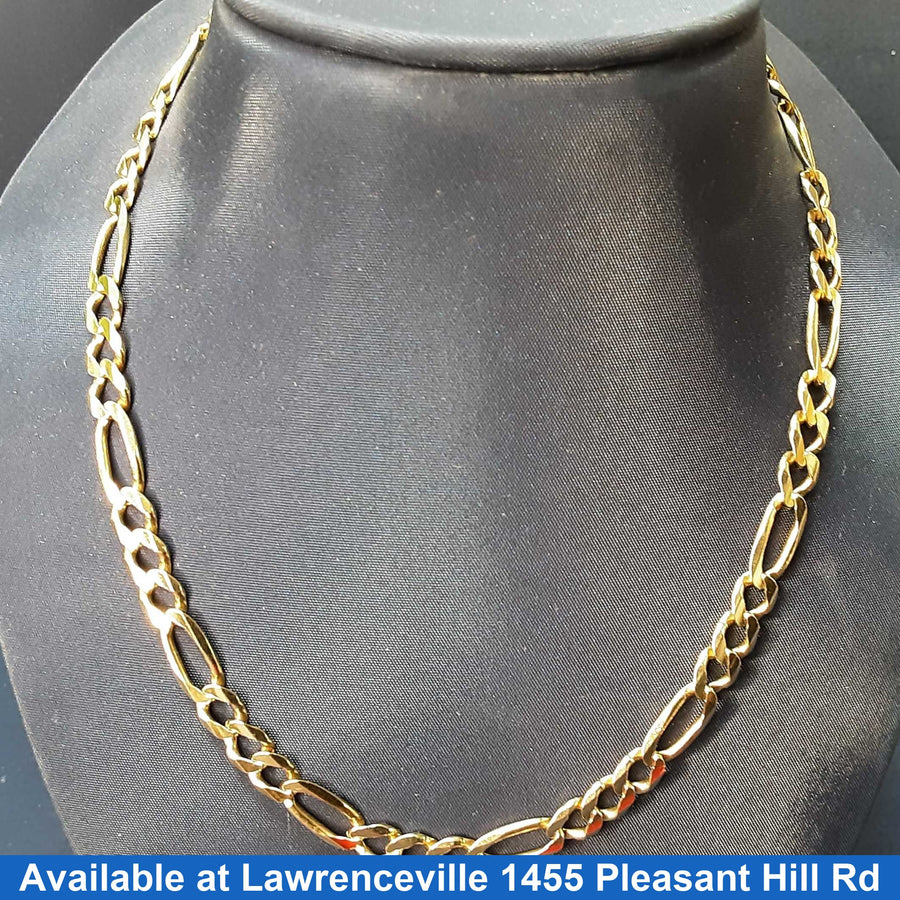 Figaro Chain - Yellow Gold 14k (.585) 27.4 grams 22 inch