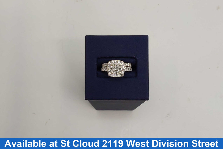 Ring - Engagement Set - White Gold 14k (.585) 6.85 grams Size 5.5