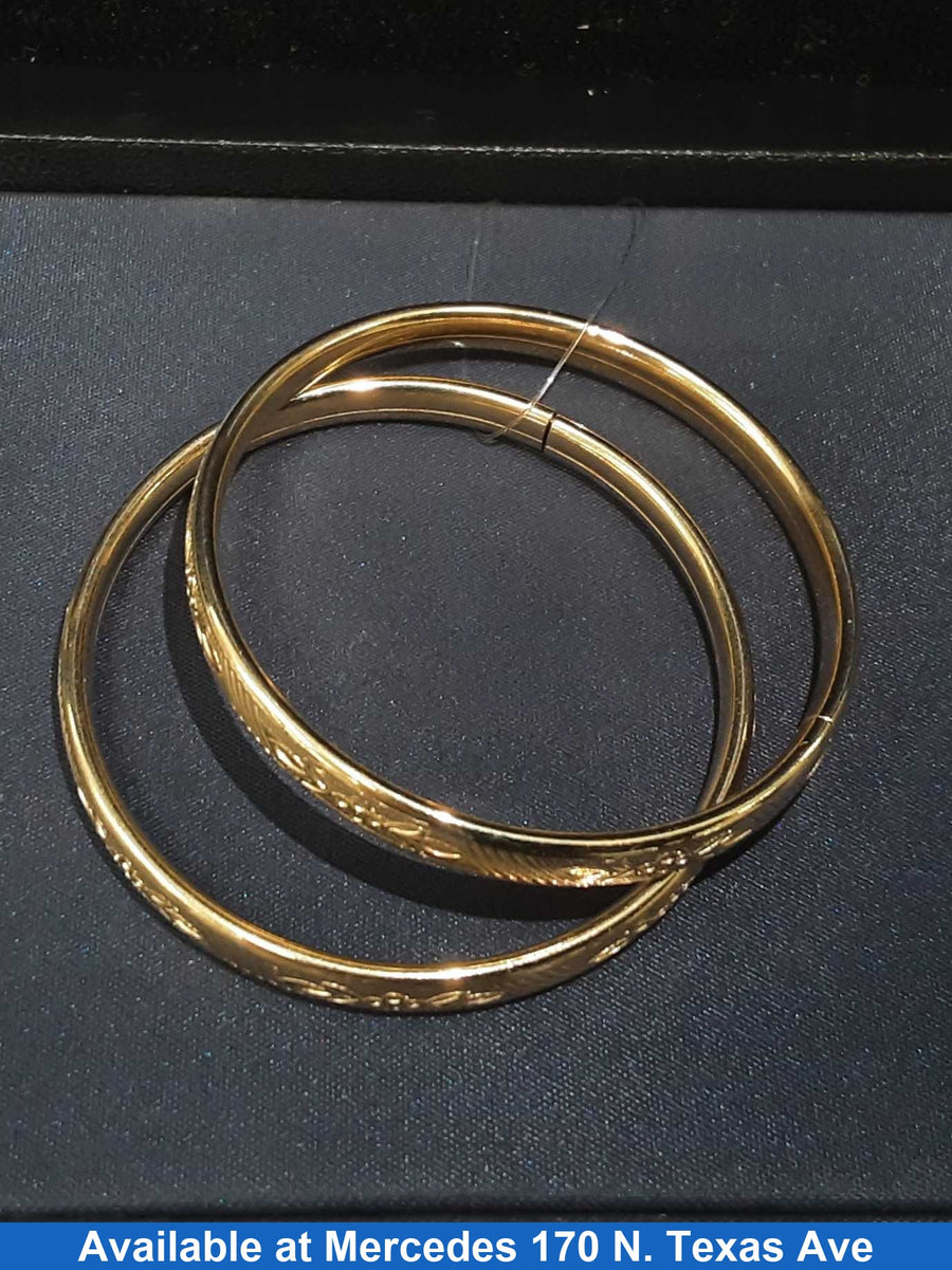Bangle Bracelet - Yellow Gold 10k (.417) 10.5 grams 1 inch
