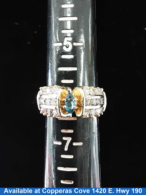 Women's Ring - Anniversary - Yellow Gold 14k (.585) 6.4 grams Size 6.5