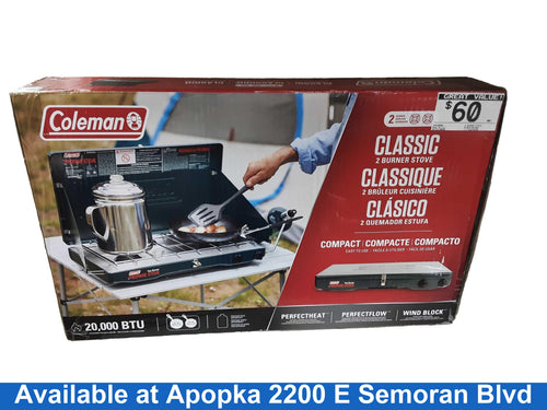 Coleman 2 Burner Stove Blue Gas Grill / Smoker